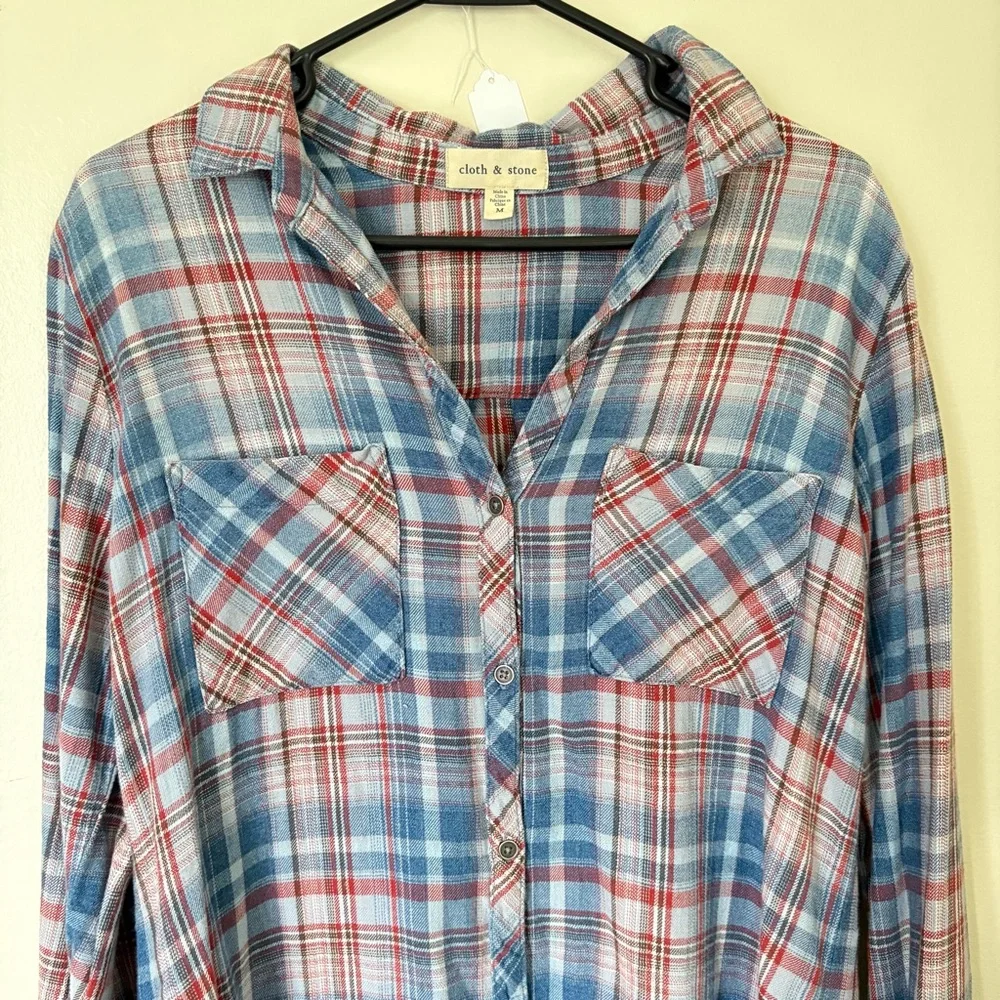 Anthropologie | Cloth & Stone Plaid Dress | - Picture 6 of 10